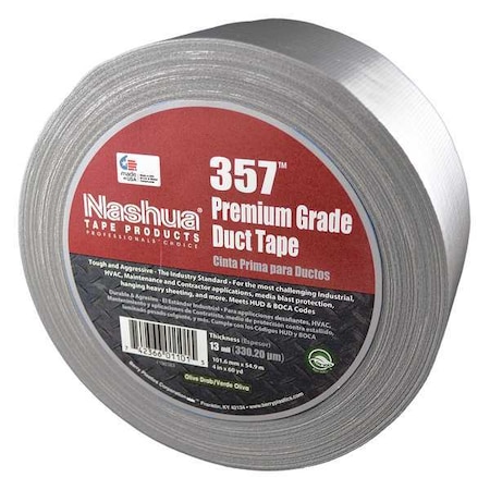 Nashua Duct Tape, Gray, 60 yd L, 4 in W 357