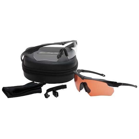 Ess Suppressor Kit, Safety Glasses, Anti-Fog & Anti-Scratch, Copper Lens, Black Frame, Half-Frame 740-0475