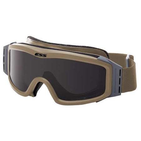 Ess Military/Tactical Goggles, 2.8mm Clear & Smoke Gray Lens, Indirect Vented, Profile NVG Series, Tan 740-0500