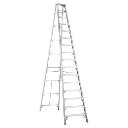 Louisville 16 ft. Aluminum 300 lb. Stepladder, Type IA AS1016