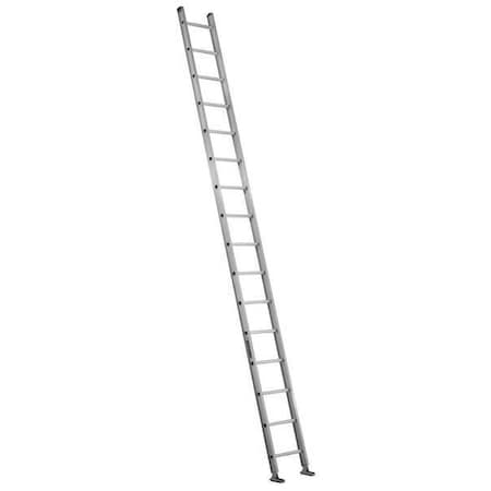 Louisville 16 ft. Overall H, Straight Ladder, Aluminum, 16 Steps, Natural Finish, 300 lb Load Capacity AE2116
