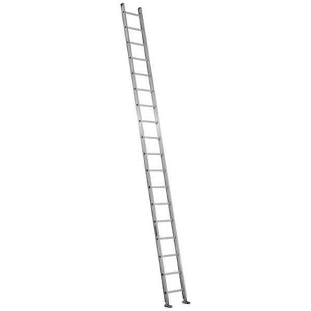 Louisville 18 ft. Overall H, Straight Ladder, Aluminum, 18 Steps, Natural Finish, 300 lb Load Capacity AE2118