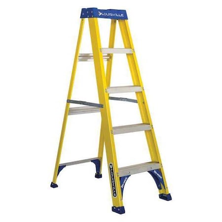 Louisville 5 ft Fiberglass Stepladder, 250 lb Capacity FS2005