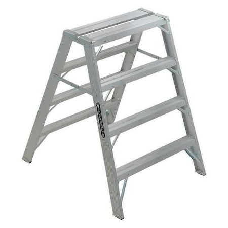 Louisville 4 ft Aluminum Sawhorse Ladder, 300 lb Capacity L-2032-04