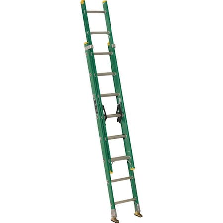 Louisville 16 ft Fiberglass Extension Ladder, 225 lb Load Capacity FE0616