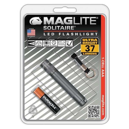 Maglite MAGLITE LED 37 Lumens Industrial Gray Mini Flashlight SJ3A096