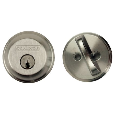 Schlage Deadbolt, HD, Satin Chrome, 5 Pins B60N 626