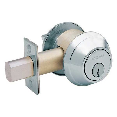 Schlage Deadbolt, HD, Satin Chrome, 6 Pins B660P 626 C123