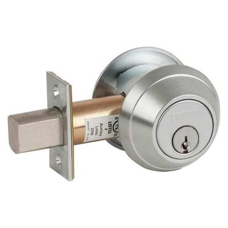 Schlage Deadbolt, HD, Satin Chrome, C123 B662P 626 C123