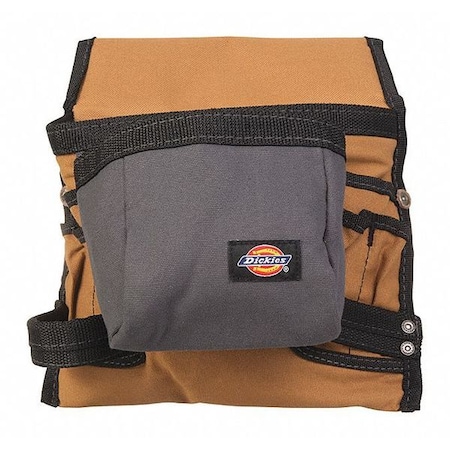 Dickies Supply Pouch, 8 Pocket, Gray/Tan, Heavy Duty Canvas, 8 Pockets 57021