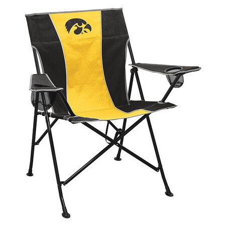 Logo Brands NCAA Iowa Hawkeyes Unisex Adult Pregame Chair with Two Cups Holder, One Size, Multicolor