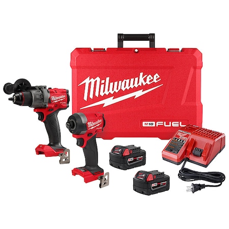 Milwaukee Tool Drill/Impact Driver Tool Combo Kit, 80pcs 3697-22, 48-32-4094