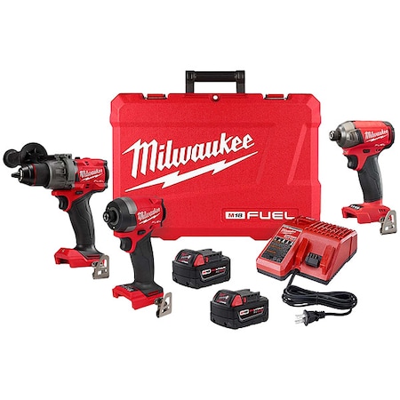 Milwaukee Tool M18 FUEL 2-Tool Combo Kit + M18 FUEL SURGE 1/4" Hex Hydraulic Driver 3697-22, 2760-20