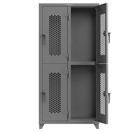Strong Hold Locker, 36 in W, 18 in D, 75 in H 36-4H-18-2T-L