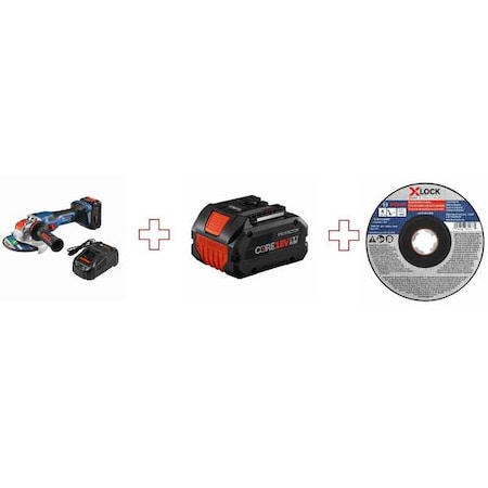 Bosch Cordless Combination Kit, 18V DC GWX18V-13CB14/GBA18V80/TCWX1S600