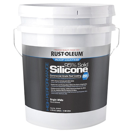 Rust-Oleum Roof Coating, Solvent Base, Bright White 360849