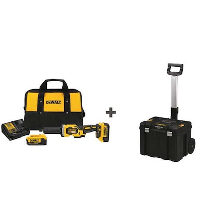 Dewalt Die Grinder Kit, Voltage 20V DC, Max. Speed 25,000 RPM, Includes Batteries (4.0 Ah) & Charger DCG426M2/DWST17820