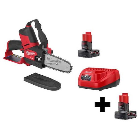 Milwaukee Tool 6 in L Cordless Battery-Powered Pole Saw Kit, Not Gas Powered, 4.0Ah, 4.0 Ah, Battery Included 2527-21, 48-11-2440