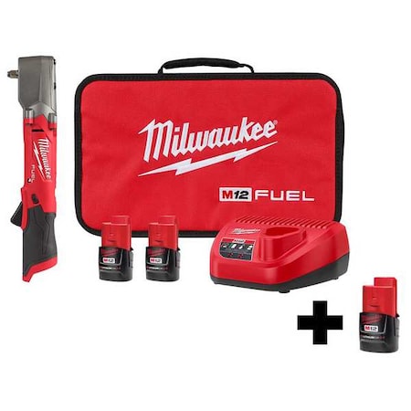 Milwaukee Tool M12 3/8" Right Angle Impact Wrench Kit 2564-22, 48-11-2420