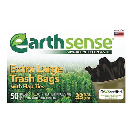 Webster Extra Large Trash Bags, 33 gal, PK50, 50 PK GES6FTL50