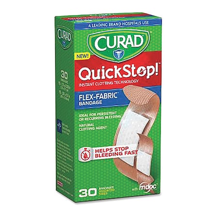 Curad Assorted Bandages, White, PK30 MIICUR5245V1