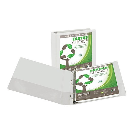 Samsill Binder, Biodegrade, Round Ring, 1.5", White 18957