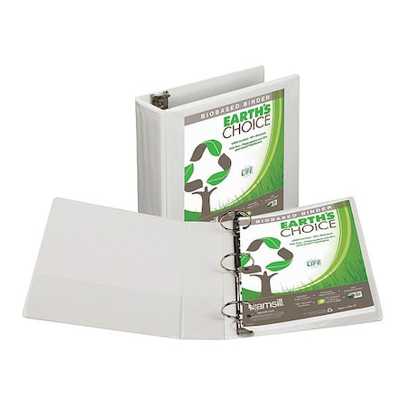 Samsill Binder, Biodegrade, Round Ring, 3", White 18987