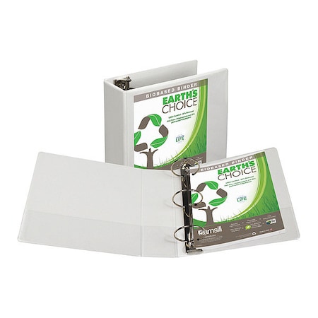 Samsill Binder, Biodegrade, Round Ring, 4", White 18997