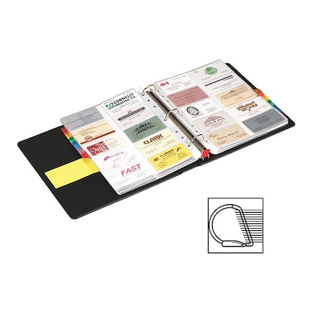 Cardinal Binder, Business Card, 1.5", Black 65320