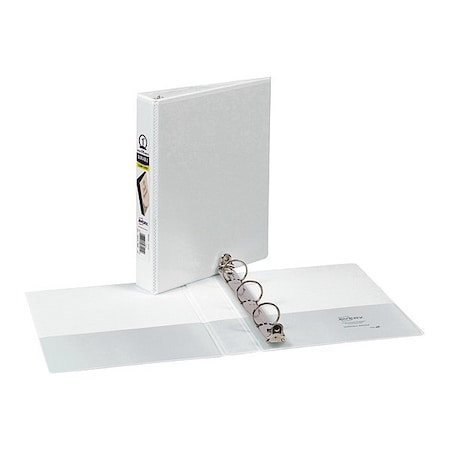 Avery Mini View Binder, Round Ring, 1", White 17116