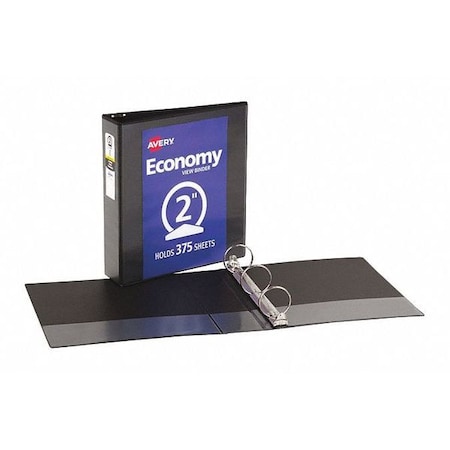 Avery Round Ring View Binder, 2", Black 05730
