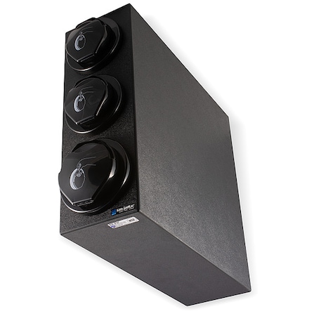 Zoro Select Lid Dispenser Cabinet, 22 3/8 in H, Black L2913BK