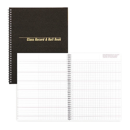 Rediform Class Record & Roll Book, 40 Sheet, Black 33988