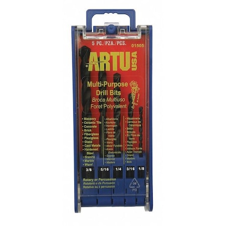 Artu Drill Bit Set, Multi-Purpose, 5 pcs. 01505