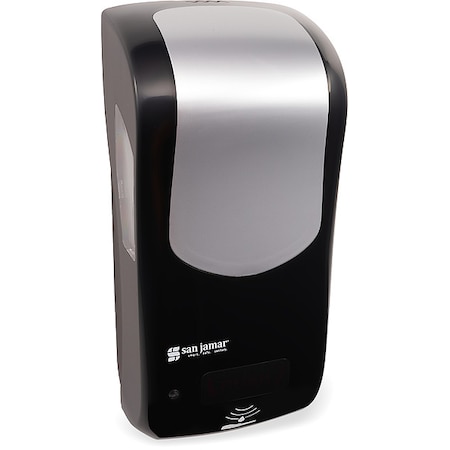 San Jamar Soap/San/Lotion Disp, BLK/SLVR, 900mL, 4inD SH970BKSSGR