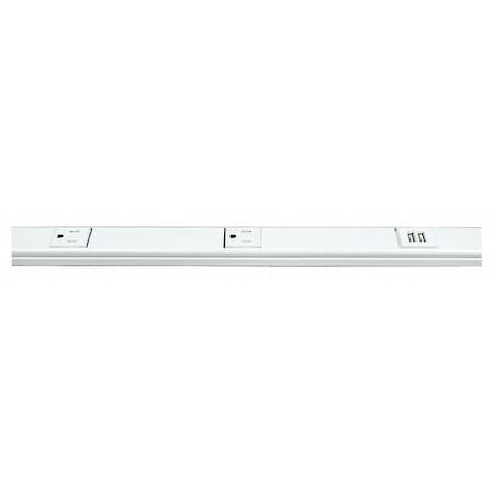 Wiremold Outlet Strip, USB, 3 ft., White WH20GB306TRUSB