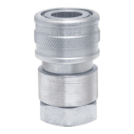 Foster Socket, Valved, 2Way, Snap-Tite, Steel, 1/2" FHS4F4