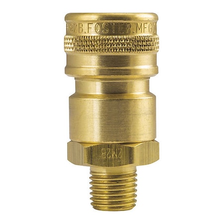 Foster Socket, Valved, 2Way, Snap-Tite, Brass, 1/2" FHS4M4B