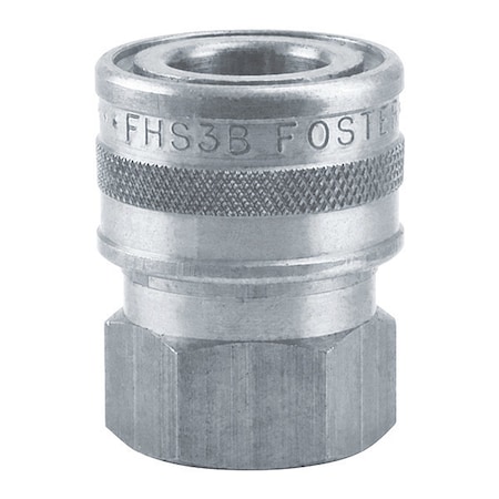 Foster Socket, Strght Thru, Snap-Tite, Brass, 1/4" FHS2B