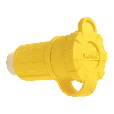 Zoro Select Locking Connector, L7-15R, 15 A, 277V AC, Single Phase, 2 Pole, Screw Terminals, Yellow 25W34AM