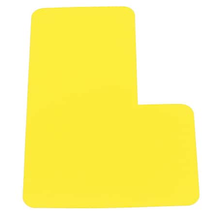 Visual Workplace Corner Round Symbol, 6", Yellow, PK20 25-1007-6-618