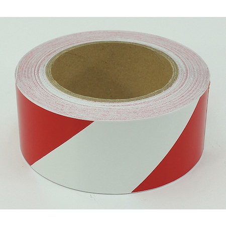 Visual Workplace Floor Marking Tape, 2", Striped, Red/White 25-600-2100-652