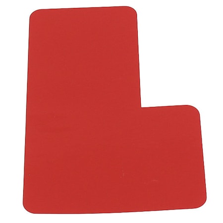 Visual Workplace Corner Round Symbol, 6", Red, PK20 25-1007-6-623