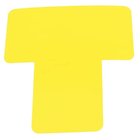 Visual Workplace T Symbol, 6", Yellow, PK20 25-1008-6-618