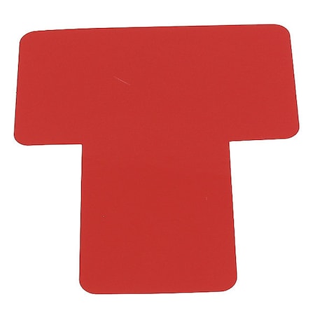 Visual Workplace T Symbol, 6", Red, PK20 25-1008-6-623