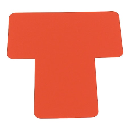 Visual Workplace T Symbol, 6", Orange, PK20 25-1008-6-628
