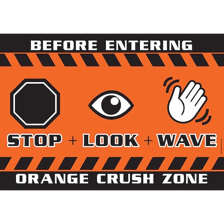 Visual Workplace Floor Sign, High Bond, 20" x 14", Rectangle 60-1609-2014-S247