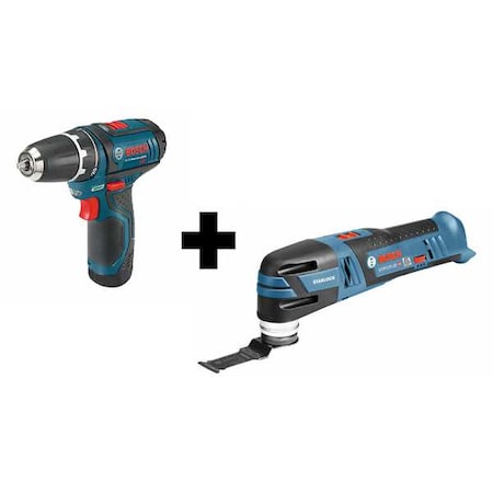 BOSCH Cordless Combination Kit, 2 Tools, 12V PS31-2A + GOP12V-28N