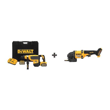 Dewalt Cordless Rotary, 60V DC, w/BONUS BATTERY DCH735X2/DCB606