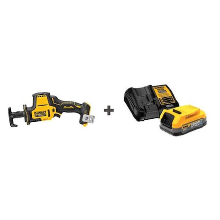 Dewalt Cordless Recip Saw, 20V, BONUS BATTERY DCS369B/DCBP034C